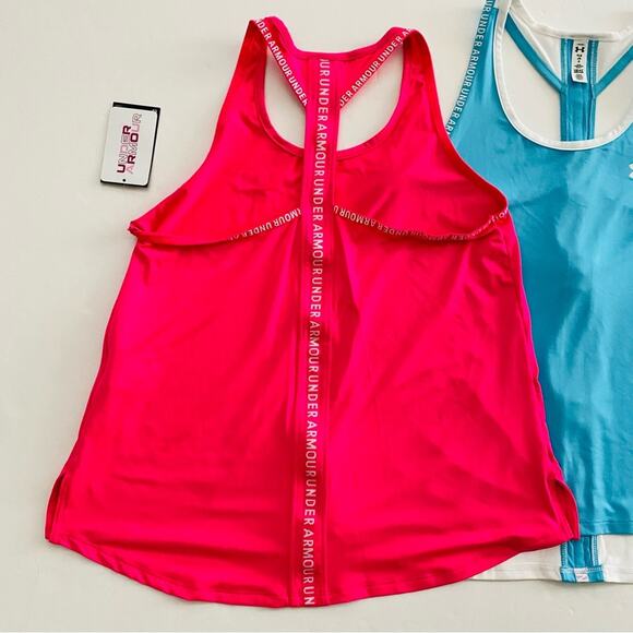 Under Armour | Racer Back Loose Fit Logo Trim Tank Top Bundle NWT L - Picture 10 of 10